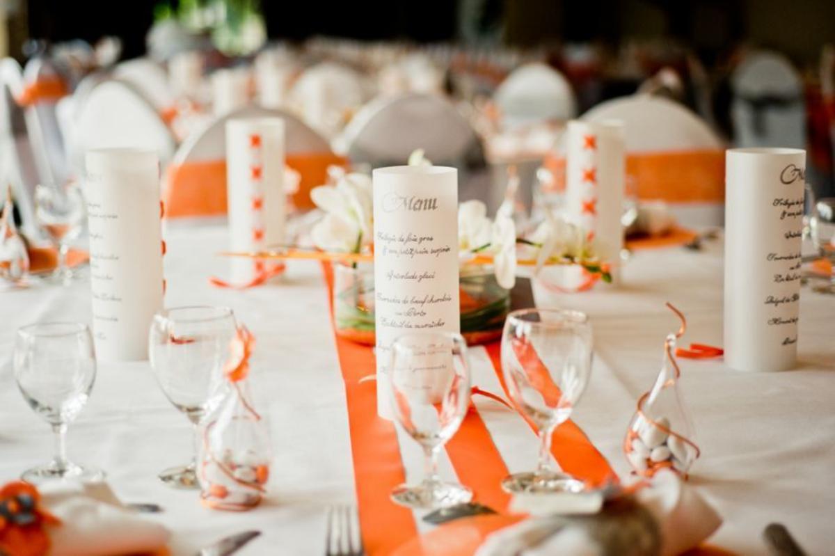 Décoration salle de mariage du Château de Matel